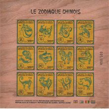 IMPERF Djibouti 2018 Bois Chinese Zodiaque chinois Joint Issue Emission commune