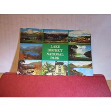 multiview THE LAKE DISTRICT NATIONAL PARK used postcard by Colourmaster 1980 pm=