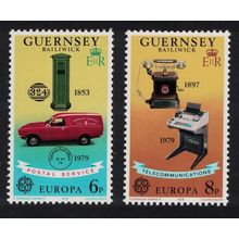 Guernsey Europa CEPT Communications Postal Services 2v 1979 MNH SG#201-202