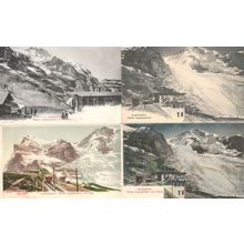 Jungfraubahn Station Eigergletscher 4x Old Switzerland Mint Postcard s