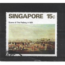 Singapore.SG166 15c "The Padang,1851" (J.T.Thompson).Fine Used.Jun25