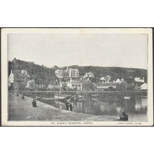 St Aubin's Harbour, Jersey, c.1905-10 - Albert Smith Advertising Postcard