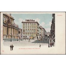 Via Nazionale col Palazzo della Belle Arti, Roma, c.1900 - Dr Trenkler Cartolina