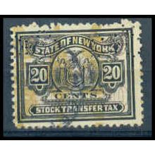 Used Revenue 20c N.Y. Stock Transfer Fine WA2784