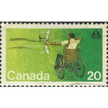 CANADA, SPORT, Olympiad for Physically Disabled, Archery, green 1976, 20c, #2