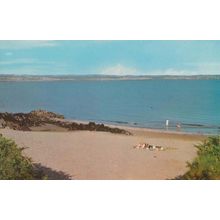 Mossyard Bay Nr Caravan Site Deserted Beach Chairs 1970s Scottish Postcard