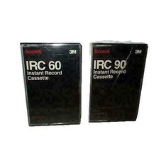 Scotch 3M IRC 60 Istant Record Cassette Tape 2 Pack