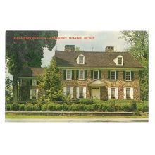 ANTHONY WAYNE HOUSE, WAYNESBOROUGH, PENNSYLVANIA, USA unused vintage postcard