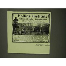 1908 Hollins Institute Ad - NICE!