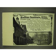 1908 Hollins Institute Ad
