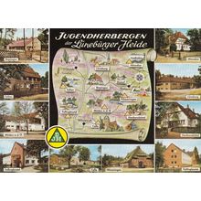 Jugendherbergen Des Lineburger Heide German Map Karte Postcard