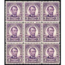 555, Mint NH 3¢ FVF Block of Nine Fresh Stamps CV $247.50 ** Stuart Katz