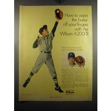 1967 Wilson A2000 Baseball Glove Ad - Ron Santo - How to wipe the butter off