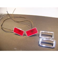 1969 Ford Mustang Torino Fairlane Fastback Red Marker Lights OEM C9AB-15A464