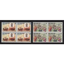 Cyprus Europa Historic Events 2v Blocks of 4 1982 MNH SG#586-587