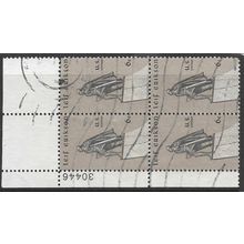 1968 Michel 967 - fine used (o) - Block of 4 - Plate Number