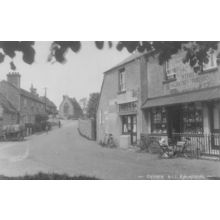 Walter Cheesemans Grocers on Church Hill Angmering Bicycle Sussex Postcard