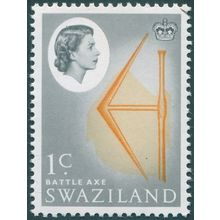 Swaziland 1962 1c yellow-orange & black SG91 CTO