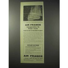 1958 Air France Ad - Inaugurates Its Polar Route