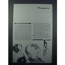 1958 Air France Ad - The 12:10 is on Time