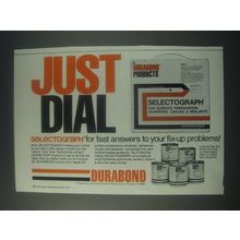 1978 United States Gypsum Durabond Ad - Just Dial