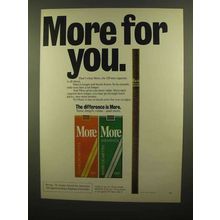 1978 More Cigarettes Ad - More For You