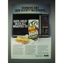 1985 Kenmore Auto Recipe 300 Microwave Oven Ad - Bounty