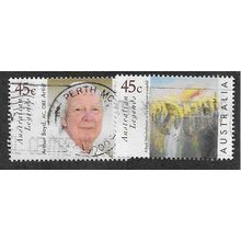 AUS 1999 (SET) 'AUSTRALIAN LEGENDS' (2v) FINE USED (EBID68-169)