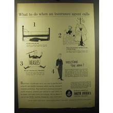 1950 Insurance Company of North America Ad - What to do when an insurance agent