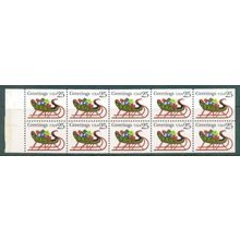 2429a 25c Sleigh and Presents Very Fine MNH Pane/10 P# 1111 L00043