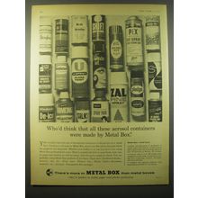 1965 Metal Box Ad - Who'd think that all these aerosol containers were made