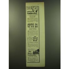 1949 Rinehart Books Ad - Celia Amberley; Opus 21; The Naked and The Dead