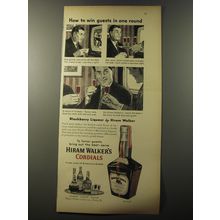 1953 Hiram Walker's Cordials Ad - How to win guests in one round