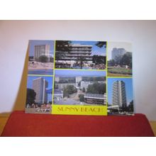 multiview, SUNNY BEACH, BULGARIA used postcard 1996 pm =