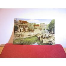 CHAPEL & BRIDGE, BRADFORD ON AVON, WILTSHIRE used postcard by F Frith 1963 pm =