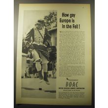 1960 BOAC British Overseas Airways Corporation Ad - How gay Europe is in Fall