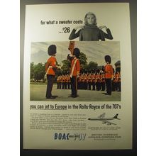 1960 BOAC British Overseas Airways Corporation Ad - For what a sweater costs