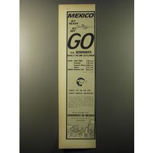 1960 Aeronaves de Mexico Airlines Ad - Mexico jet ready jet set Go