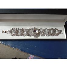 silver tone 18cm beautiful bracelet art nouveau style