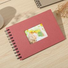 Woodside Home Living Spiral Bound Scrap Book Style Photo Album - 21.5cm x 15cm -