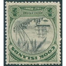Cook Islands 1944 ½d black & deep green Wmk sideways inverted SG137w unused
