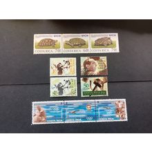 ICOLLECTZONE Costa Rico 491, 503-6, 521 Strip of three XF NH ( B400-307)