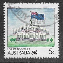AUS 1988 5c 'LIVING TOGETHER - PARLIAMENT' FINE USED (EBID67-134)