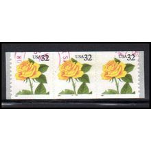 Used 3054 32c Yellow Rose Very Fine PNC 6666/3 PA3703