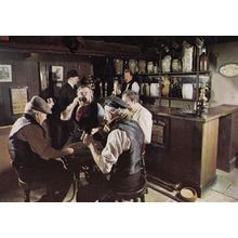 Yorkshire Drunk Revellers in Post Victorian Pub Waxwork Leeds Museum Postcard