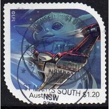 Australia 2023 MyStamps - The Mandalorian - Grogu & the Razor Crest $1.20 Used