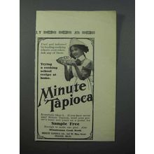 1913 Minute Tapioca Ad - Cooking School Recipe