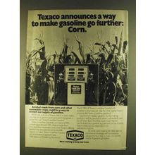 1980 Texaco Lead-free Gasohol Ad - Corn