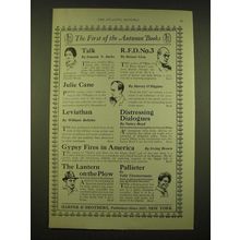 1924 Harper & Brothers Ad - The first of the Autumn Books