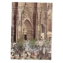 DOM UND RHEIN, KOLN ,unused vintage postcard cathedral =